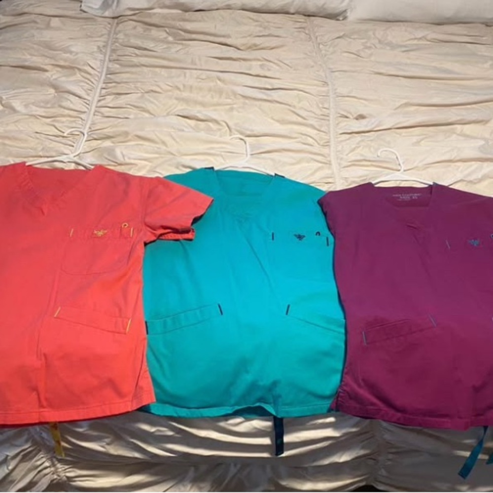Colorful Kids' Scrub Tops Set